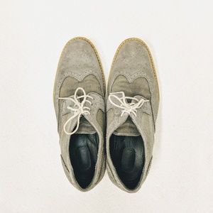 Men's grey suede oxfords - size 9.5